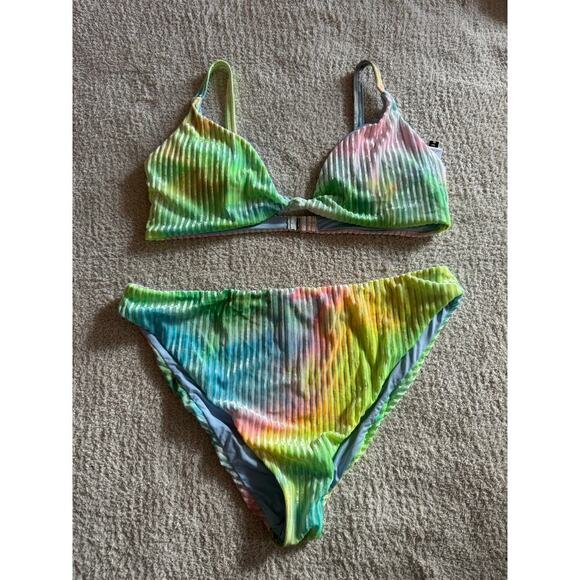 Dippin Daisy’s swimwear velvet tie dye knotted triangle bikini size 2x - Picture 3 of 10